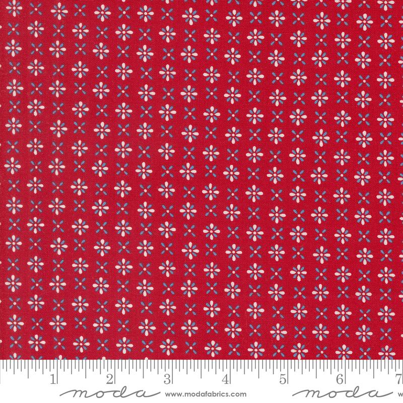 Red White and Bloom Firework Flowers Blenders Patriotic Poppy Red Deb Strain Moda Cotton Fabric | US Fabric Shop