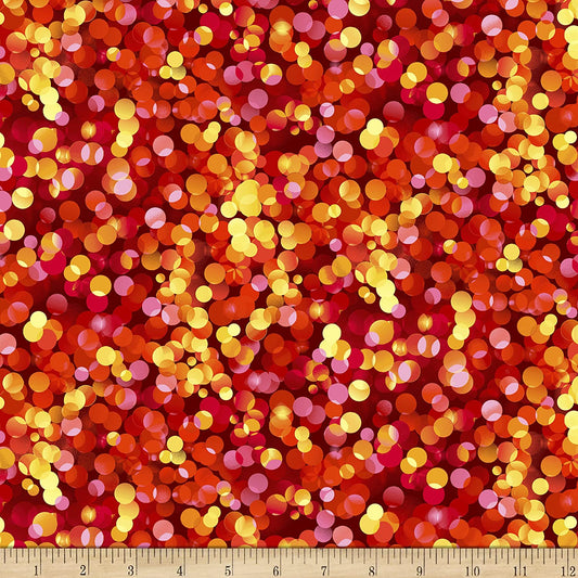 Reflections Butterfly Magic Dots Orange Timeless Treasures Cotton Fabric