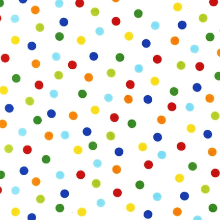 Remix Dots Primary White Ann Kelle Robert Kaufman Fabric Cotton Fabric