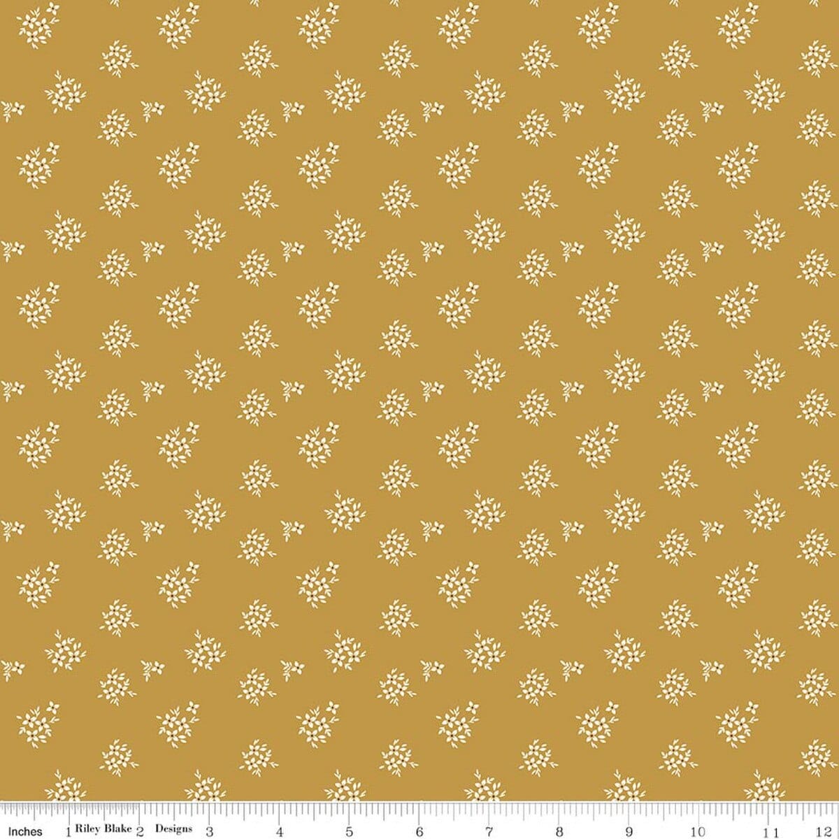 Renew Ditsy Gold Sandy Gervais Riley Blake Designs Cotton Fabric RB-C17287-GOLD | US Fabric Shop