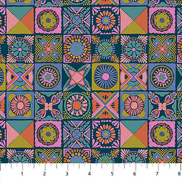 Rhapsody Cottage Kitchen Navy Blue Anna Maria Parry Northcott Cotton Fabric NC-AMT168-47L