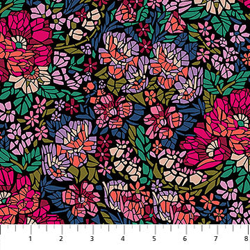 Rhapsody Mosaic Painted Purple Multi Anna Maria Parry Northcott Cotton Fabric NC-AMT169-28L