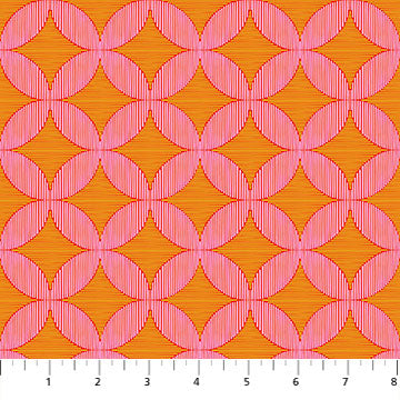 Rhapsody Woven Windows Mango Orange Anna Maria Parry Northcott Cotton Fabric NC-AMT171-23C