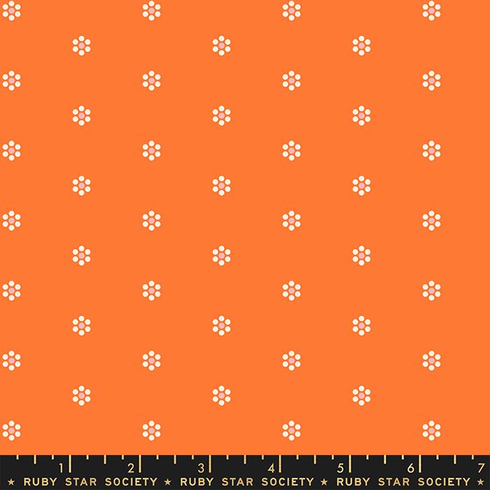 Rise and Shine Tiny Blooms Floral Vintage Orange Ruby Star Society Moda Cotton Fabric | US Fabric Shop