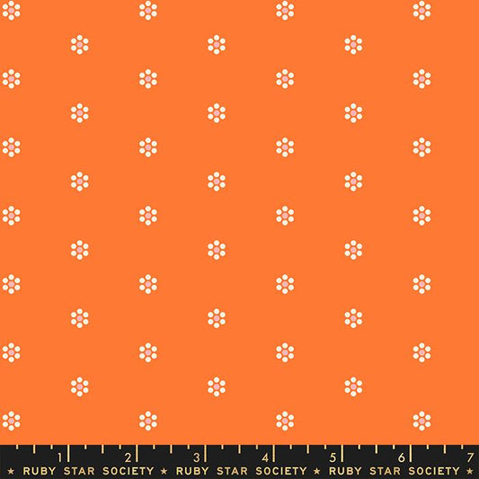 Rise and Shine Tiny Blooms Floral Vintage Orange Ruby Star Society Moda Cotton Fabric
