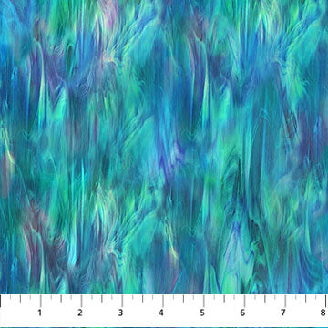 Risen Texture Turquoise Multi Deborah Edwards Northcott Fabrics Cotton Fabric NC-DP28664-66