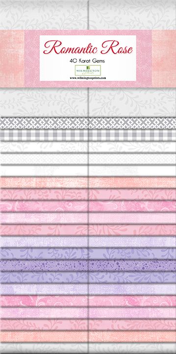 Romantic Rose 2.5" Strips Karat Gems Revised 4-5-24 Wilmington Prints Cotton Fabric
