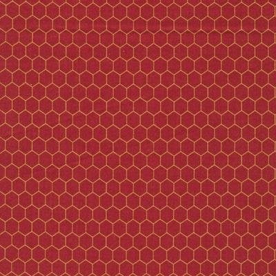 Rooster Inn Chicken Wire Red Paintbrush Studios Cotton Fabric