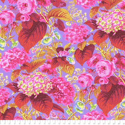 Rose and Hydrangea Hot Pink Philip Jacobs Stash Kaffe Fassett Collective Free Spirit Cotton Fabric