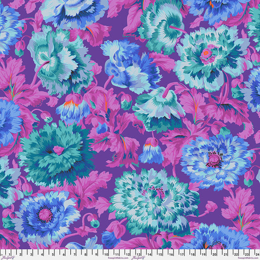 Rosemary Blue Philip Jacobs August 2025 Kaffe Fassett Collective Free Spirit Cotton Fabric FS-PWPJ134.BLUE