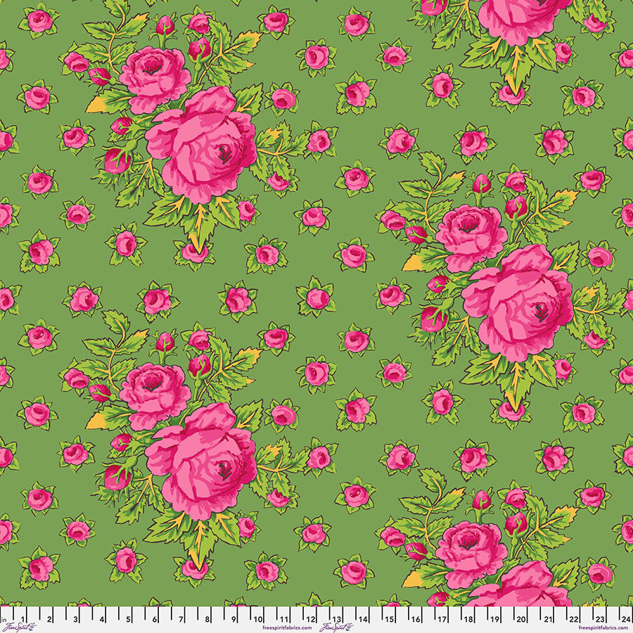 Rosie Green February 2026 Kaffe Fassett Collective Free Spirit Cotton Fabric FS-PWGP212.GREEN