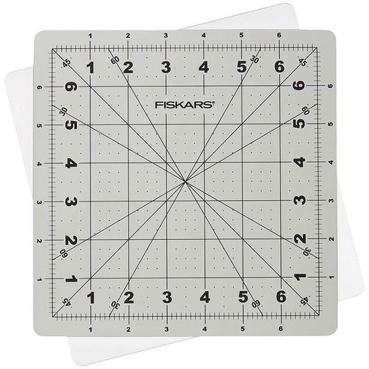 Rotating Rotary Mat 7"x7" Grey Self Healing Fiskars FISKARS-1065501