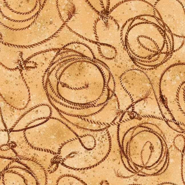 Round Up Ropes Beige Oasis Fabrics Cotton Fabric OA-597911