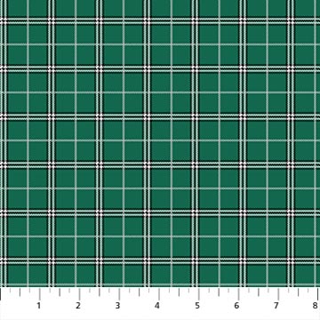 Rudolph The Red-Nose Reindeer Plaid Spruce Green Northcott Cotton Fabric NC-RD1009-77
