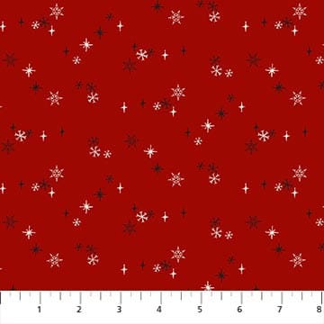 Rudolph The Red-Nose Reindeer Snow Dark Red Northcott Cotton Fabric NC ...