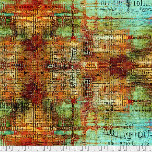 Rusted Patina Abandoned Eclectic Elements Tim Holtz Free Spirit Cotton Fabric