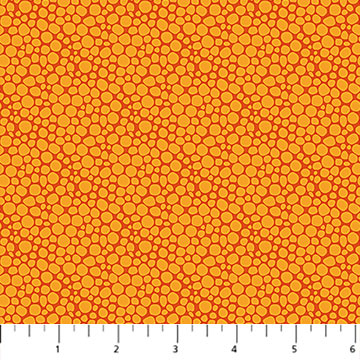 Sacred Earth Pebbles Orange Mark Anthony Jacobson Northcott Cotton Fabric