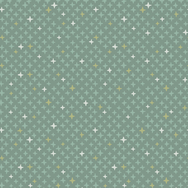 Saguaro Shining Stars Metallic Sage Green Christina Cameli Maywood Studio Cotton Fabric