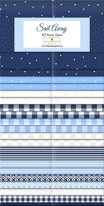 Sail Away 2.5" Strips Karat Gems Wilmington Prints Cotton Fabric