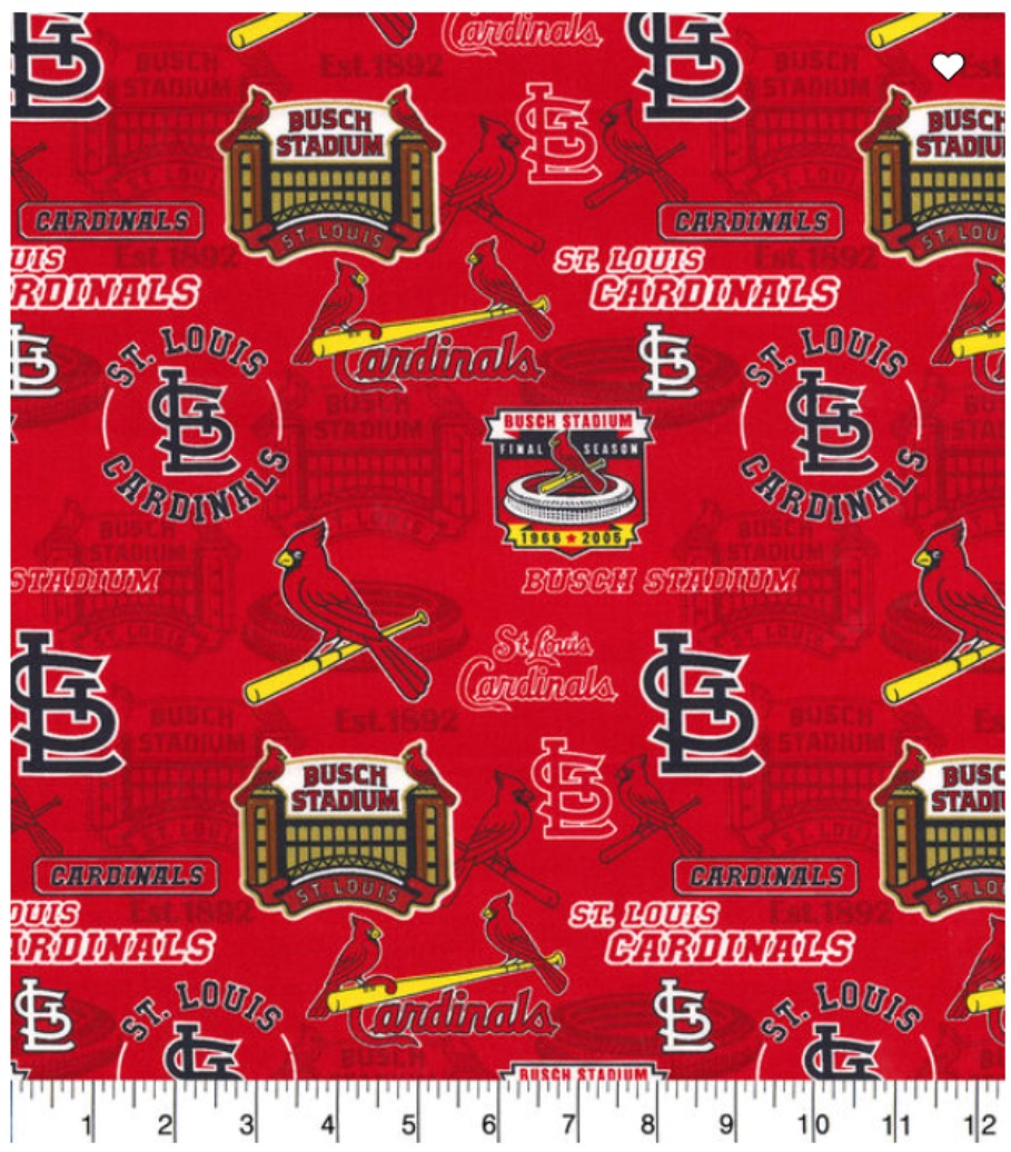 Saint Louis Cardinals MLB Baseball Stadium Fabric Traditions Cotton Fabric