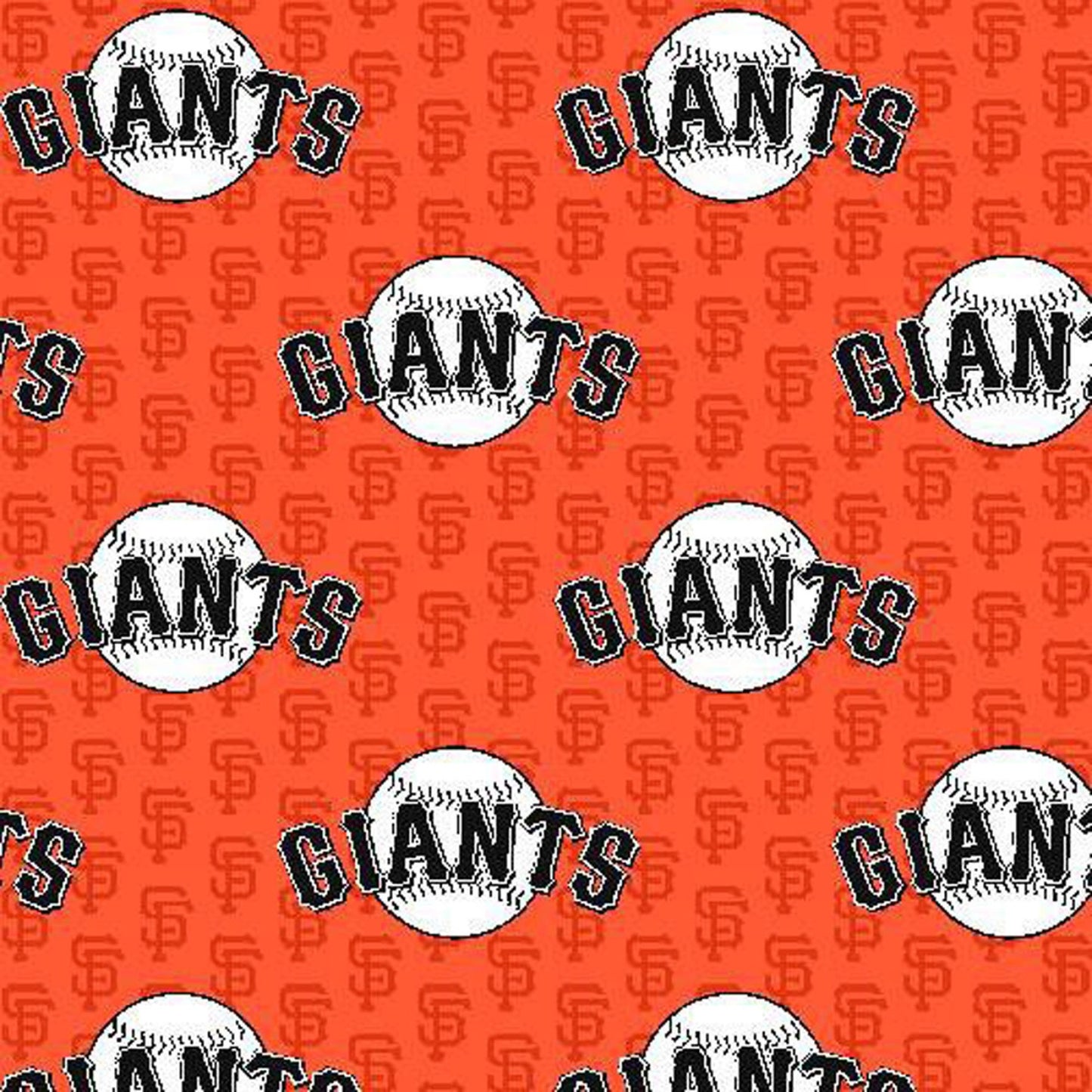 San Francisco Giants MLB Baseball Mini Print Orange Fabric Traditions Cotton Fabric