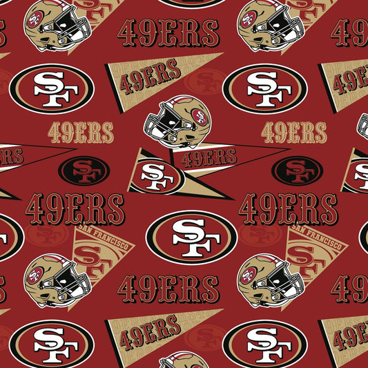San Francisco 49ers NFL Football Retro Fabric Traditions Cotton Fabric