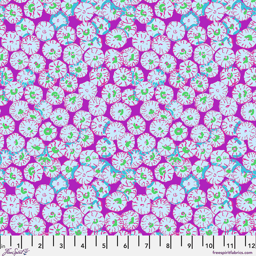 Sand Dollar Purple February 2026 Brandon Mably Kaffe Fassett Collective Free Spirit Cotton Fabric FS-PWBM031.PURPLE