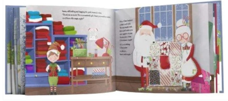 Santa Suit Quilt Storybook 38 x 46 in Quilt by 3 Wishes Quilt Kit 3W-SSQK-Box