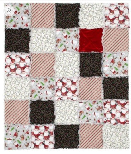 Santa Suit Quilt Storybook 38 x 46 in Quilt by 3 Wishes Quilt Kit 3W-SSQK-Box