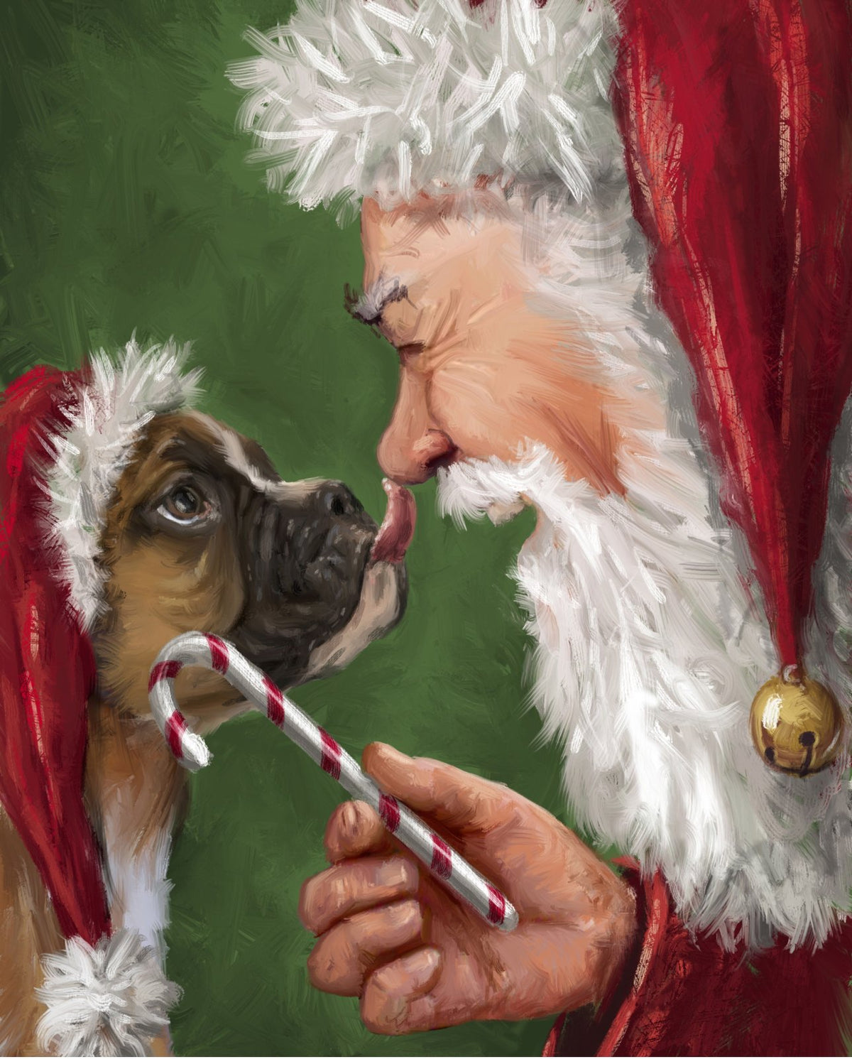 Santa and Puppy Dog Panel 35.5" David Textiles Cotton Fabric DT-AH-0005-3C-1