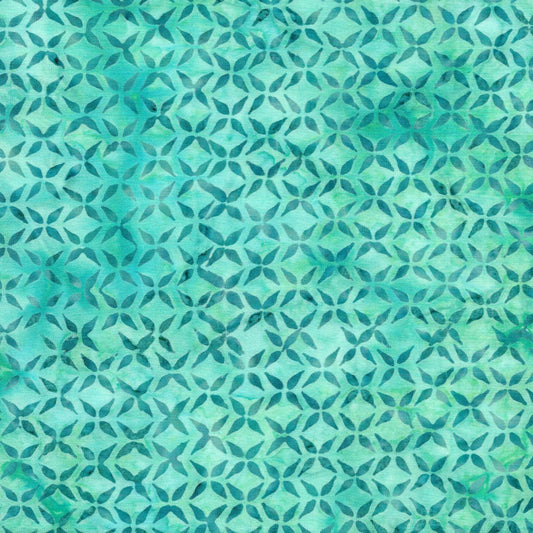 Savannah Petal Aquamarine Island Batik Cotton Fabric