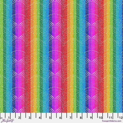 Scalloped Hills Joyful Hills Rainbow Cori Dantini Free Spirit Fabrics Cotton Fabric