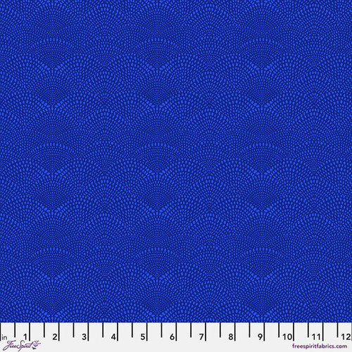 Scalloped Hills Navy Cori Dantini Free Spirit Fabrics Cotton Fabric