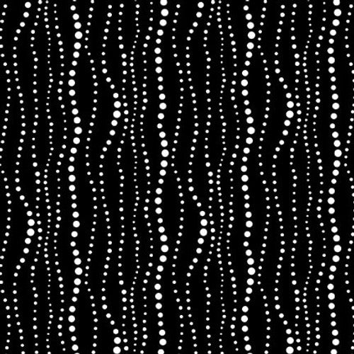 Scarlet Story Dot Stripe Black Color Pop Studios Blank Quilting Cotton Fabric
