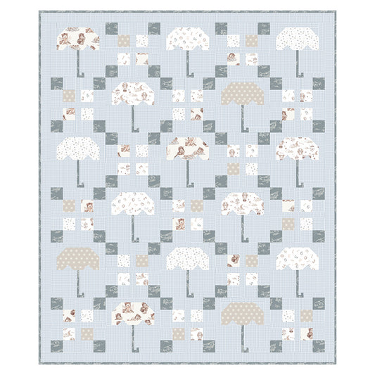 Scattered Showers Digital Quilt Top 61.5" x 73" Soaring Dreams Northcott NC-DQF150