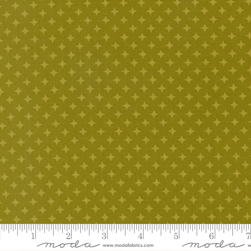 Scenery Diamonds Kelp Green Elizabeth Hartman Moda Cotton Fabric MD-51275-14