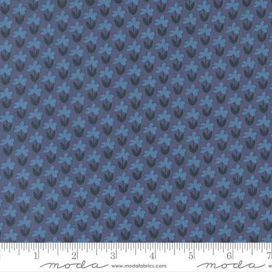 Scenery Meadow Denim Blue Elizabeth Hartman Moda Cotton Fabric MD-51271-15