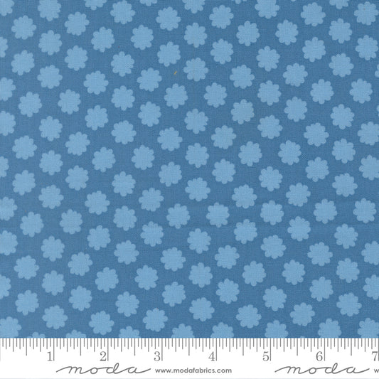 Scenery Puffball Coastal Blue Elizabeth Hartman Moda Cotton Fabric MD-51276-15