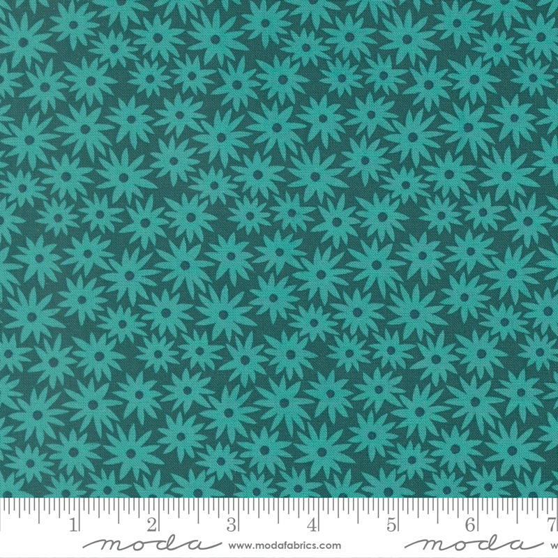 Scenery Sedum Dark Teal Elizabeth Hartman Moda Cotton Fabric MD-51270-17