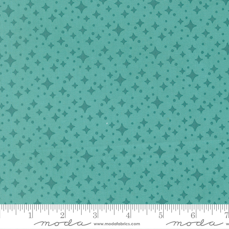 Scenery Starlight Poolside Turquoise Elizabeth Hartman Moda Cotton Fabric MD-51274-16