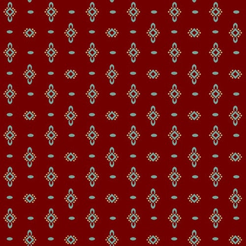 Scrap Basket Favorites Dotted Shirting Cranberry Red Kim Diehl Henry Glass Cotton Fabric