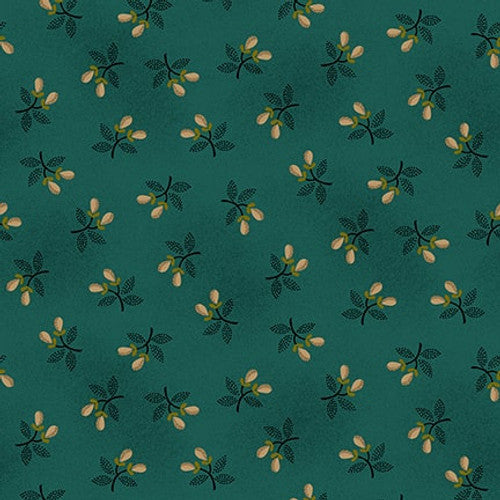 Scrap Basket Favorites Tossed Pears Teal Kim Diehl Henry Glass Cotton Fabric