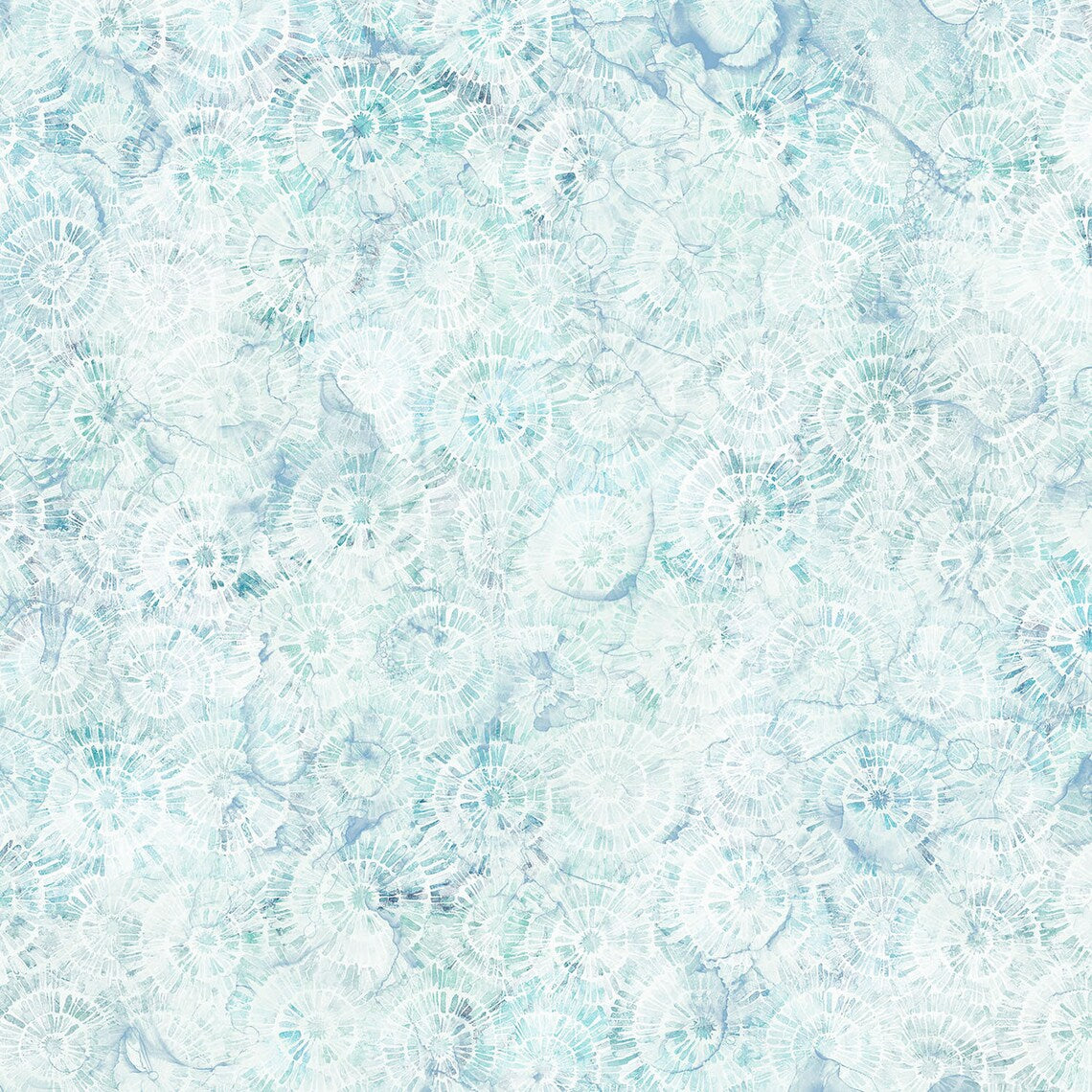 Sea Breeze Sand Dollars Texture Watercolor Pale Blue Deborah Edwards Northcott Cotton Fabric