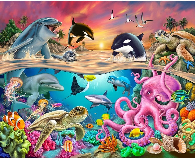 Sea World Treasure Trove Panel 36" Multi Mark Gregory Michael Miller