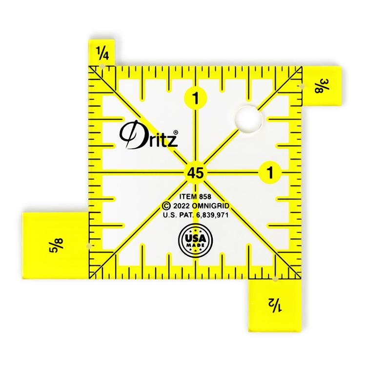 Seam Width Measuring Gauge 2"x2" Square Omnigrid Dritz DRITZ-858
