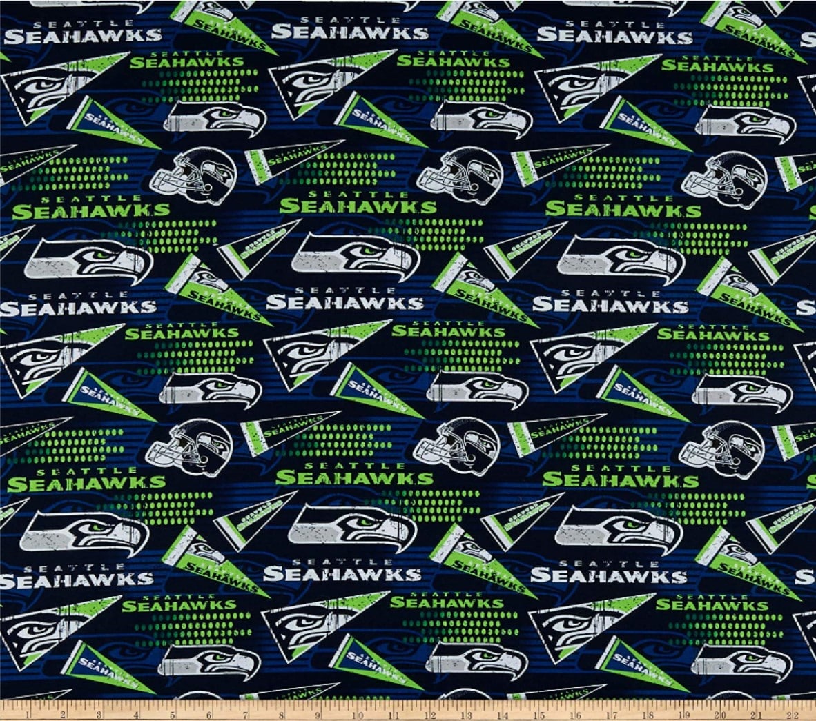 Seattle Seahawks NFL Football Retro 58-60 inches cotton fabric