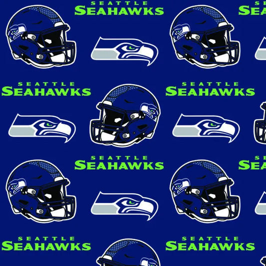 Seattle Seahawks NFL Football Logo Fabric Traditions Polyester Fleece Fabric NFL-6400-D