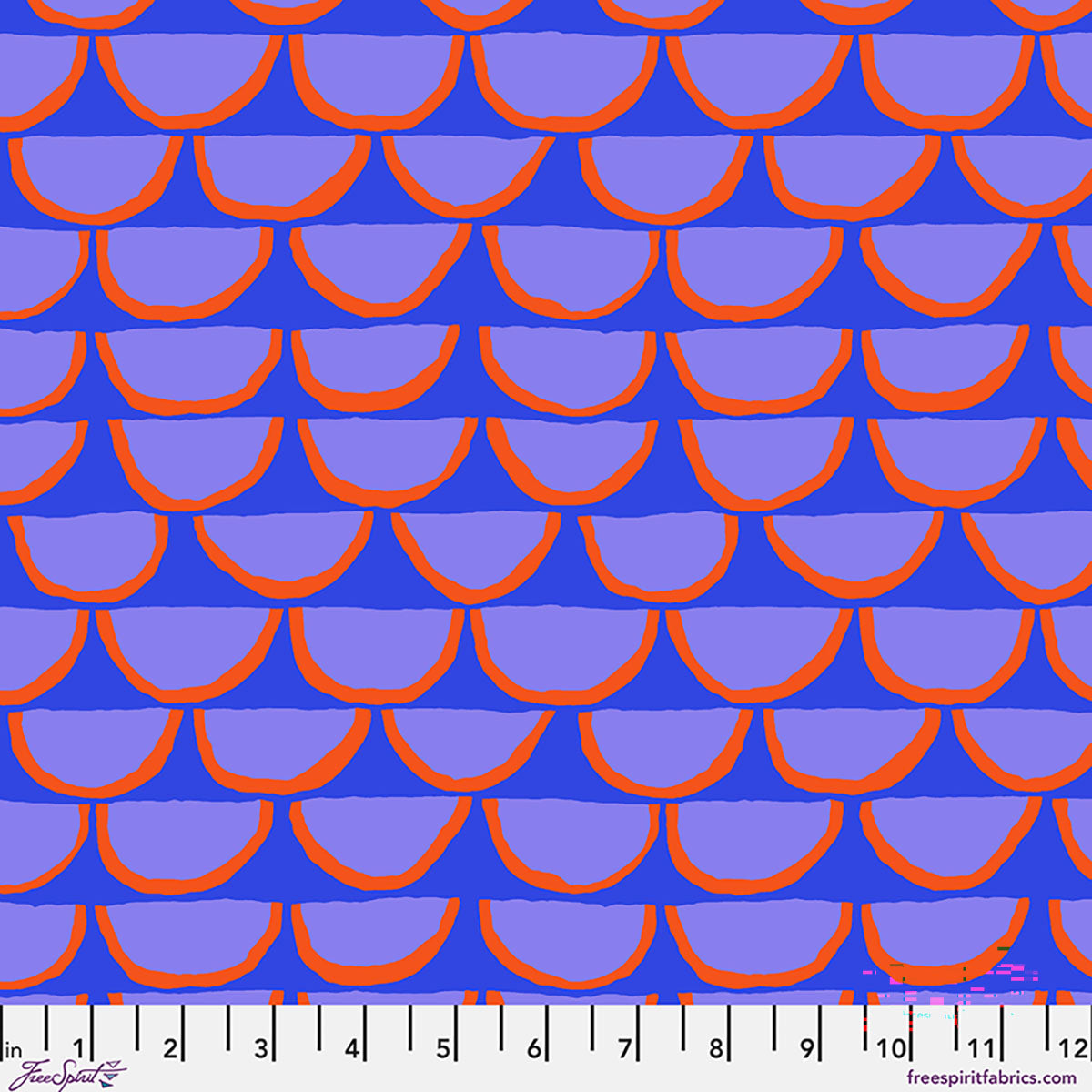Segments Blue August 2026 Kaffe Fassett Collective Free Spirit Cotton Fabric FS-PWBM107.BLUE