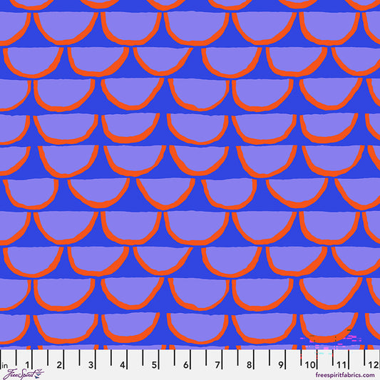Segments Blue August 2026 Kaffe Fassett Collective Free Spirit Cotton Fabric FS-PWBM107.BLUE