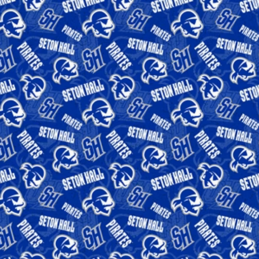 Seton Hall Pirates NCAA College Tone on Tone Sykel Enterprises Cotton Fabric SET-1178